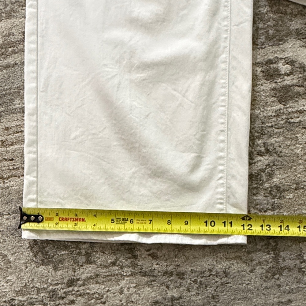 NYDJ High Rise Mona Wide-Leg Ankle Trouser Optic White Women Sz 4 Stretch Pants - Picture 6 of 11